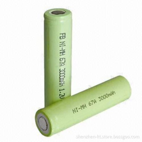 4/3A Ni-MH Battery with 3,000mAh Capacity and 1.2V Nominal Voltage